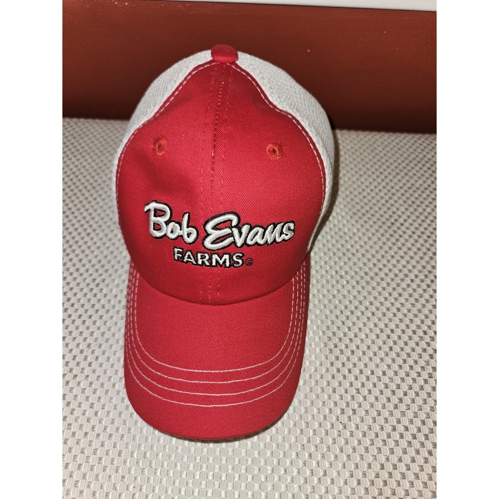 Bob Evans Farms Embroided Hat - Red/White - Snap Back - Vernon Graphics